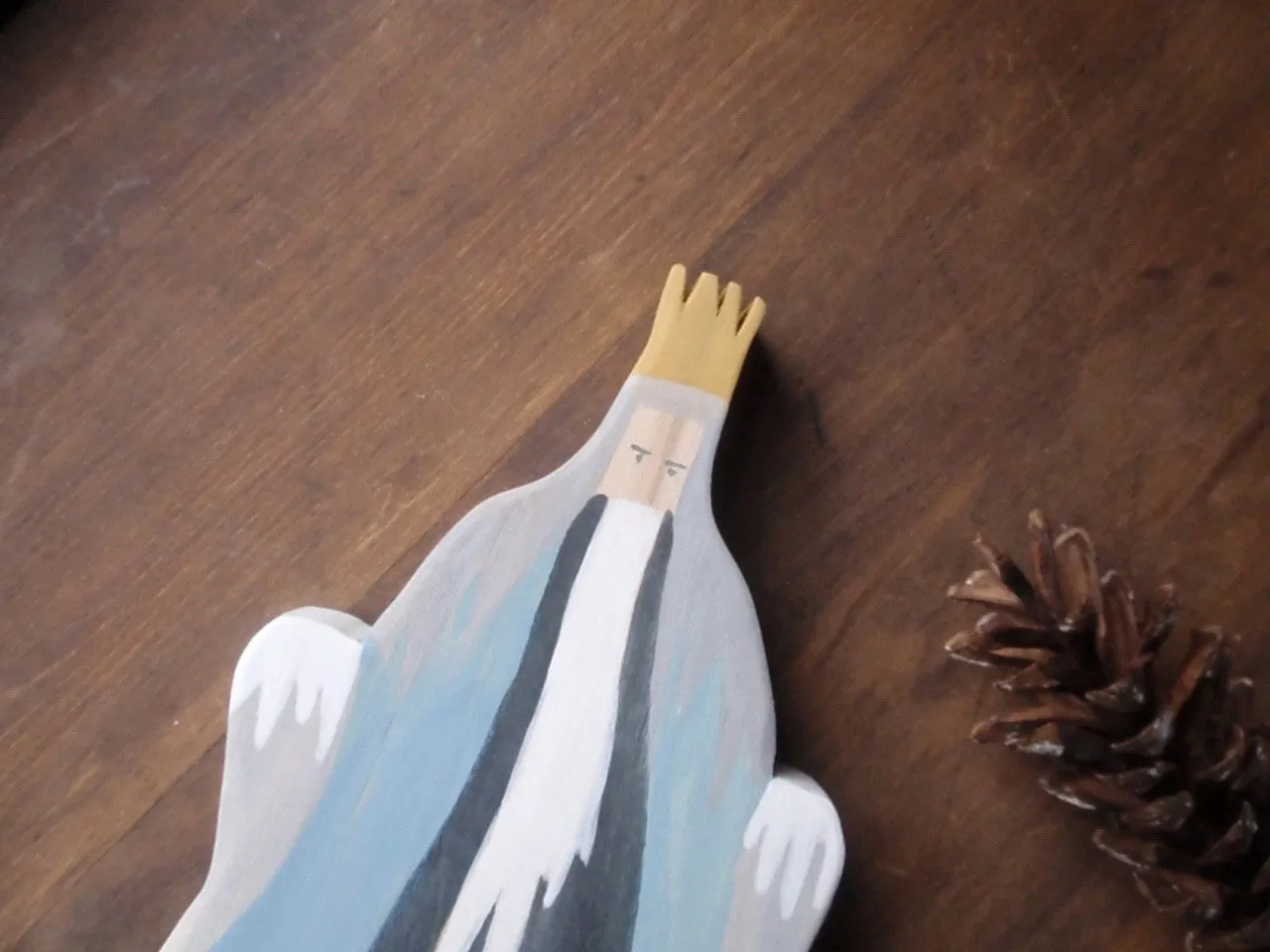 king winter/ waldorf wooden figure