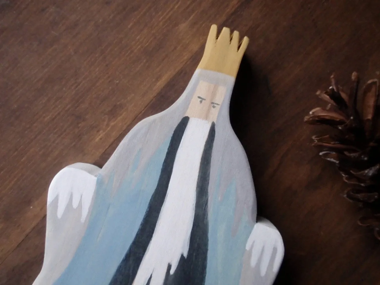 king winter/ waldorf wooden figure