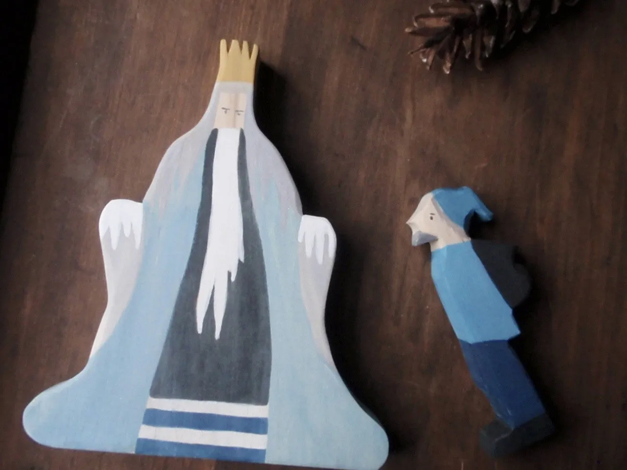 king winter/ waldorf wooden figure