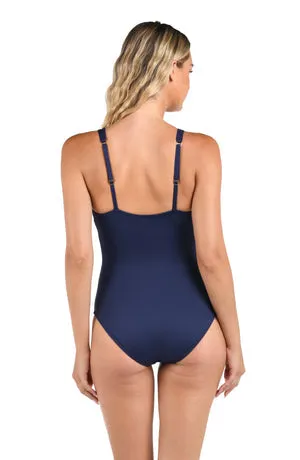 La Blanca Luxe Keyhole Plunge One Piece