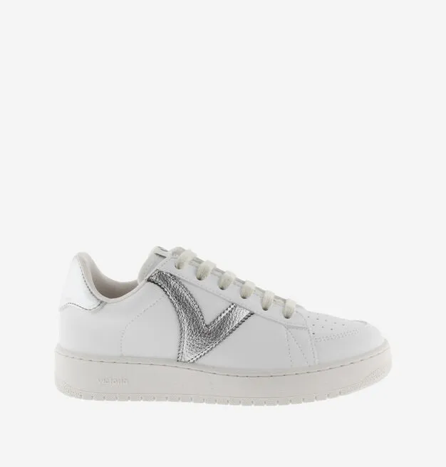 LADIES MADRID METTALIC SNEAKER - PLATA