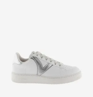 LADIES MADRID METTALIC SNEAKER - PLATA