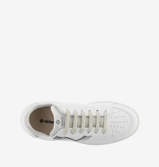 LADIES MADRID METTALIC SNEAKER - PLATA