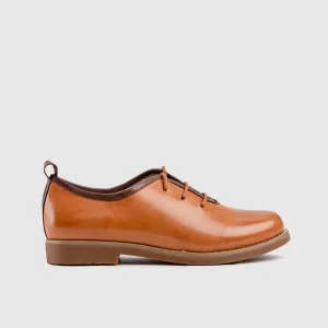 Leather Oxfords Brown HA005