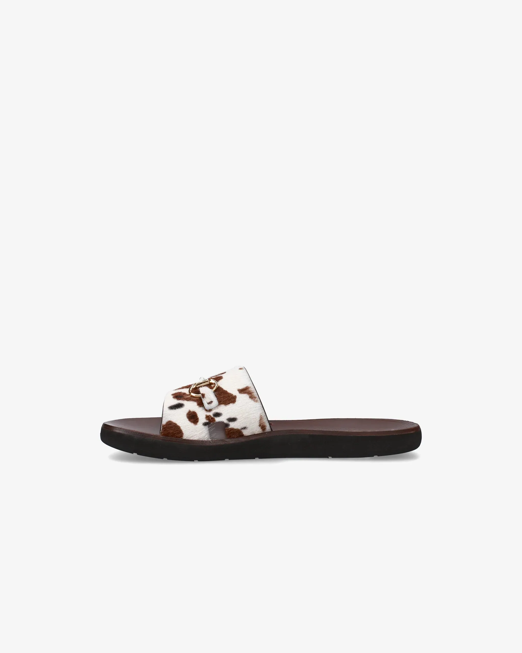Leather Sandals with Ponyhair Headband 32274A