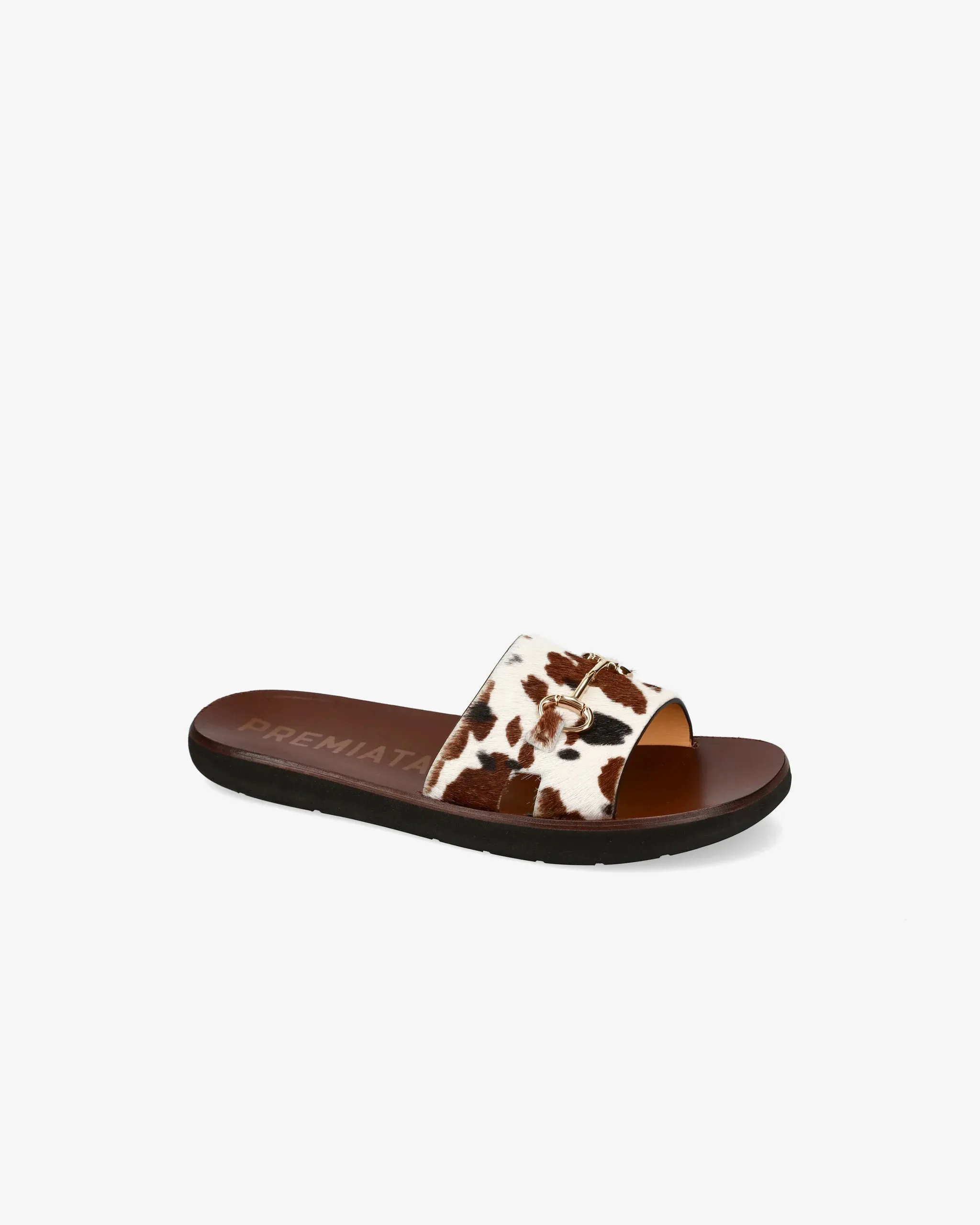 Leather Sandals with Ponyhair Headband 32274A