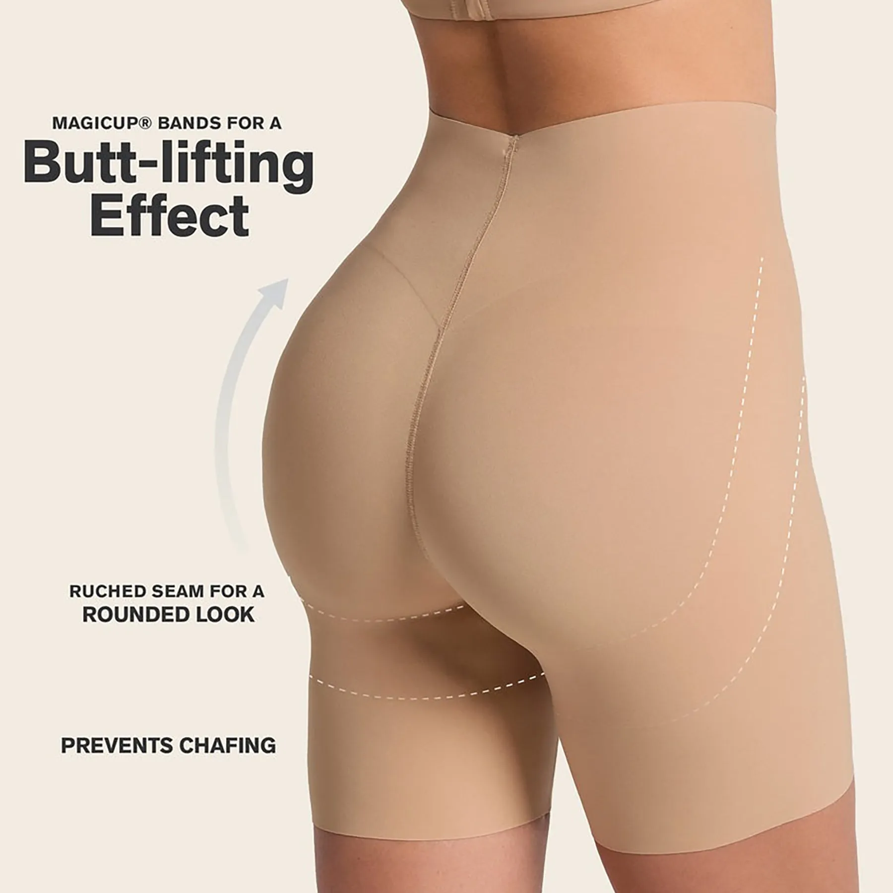 Leonisa Seamless Butt Lifter Shaper Short