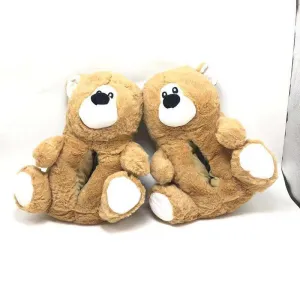 Light Teddy Bear Slippers – Warm and Soft Indoor Wear