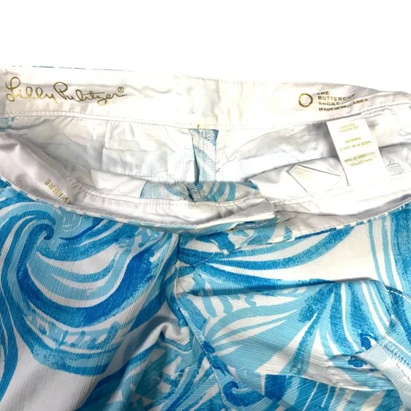 Lilly Pulitzer The Buttercup Shorts in Blue and White  Size 0