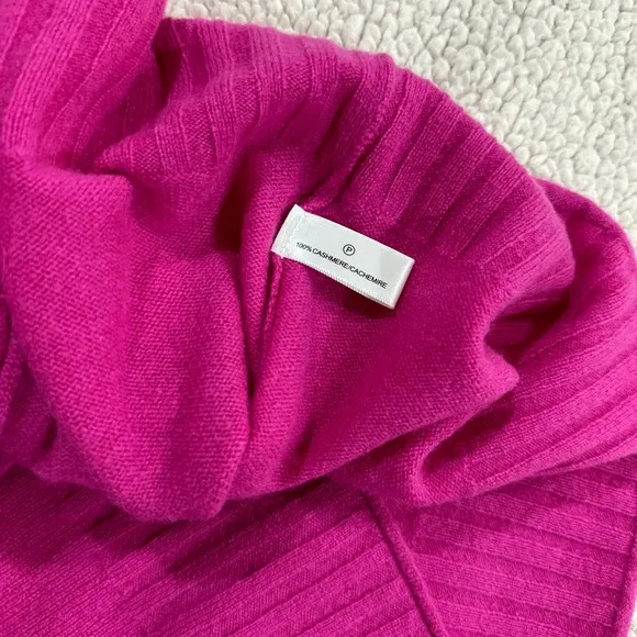 Lisa Todd, 100% Cashmere Women's Pink Sweater with Orange Accents