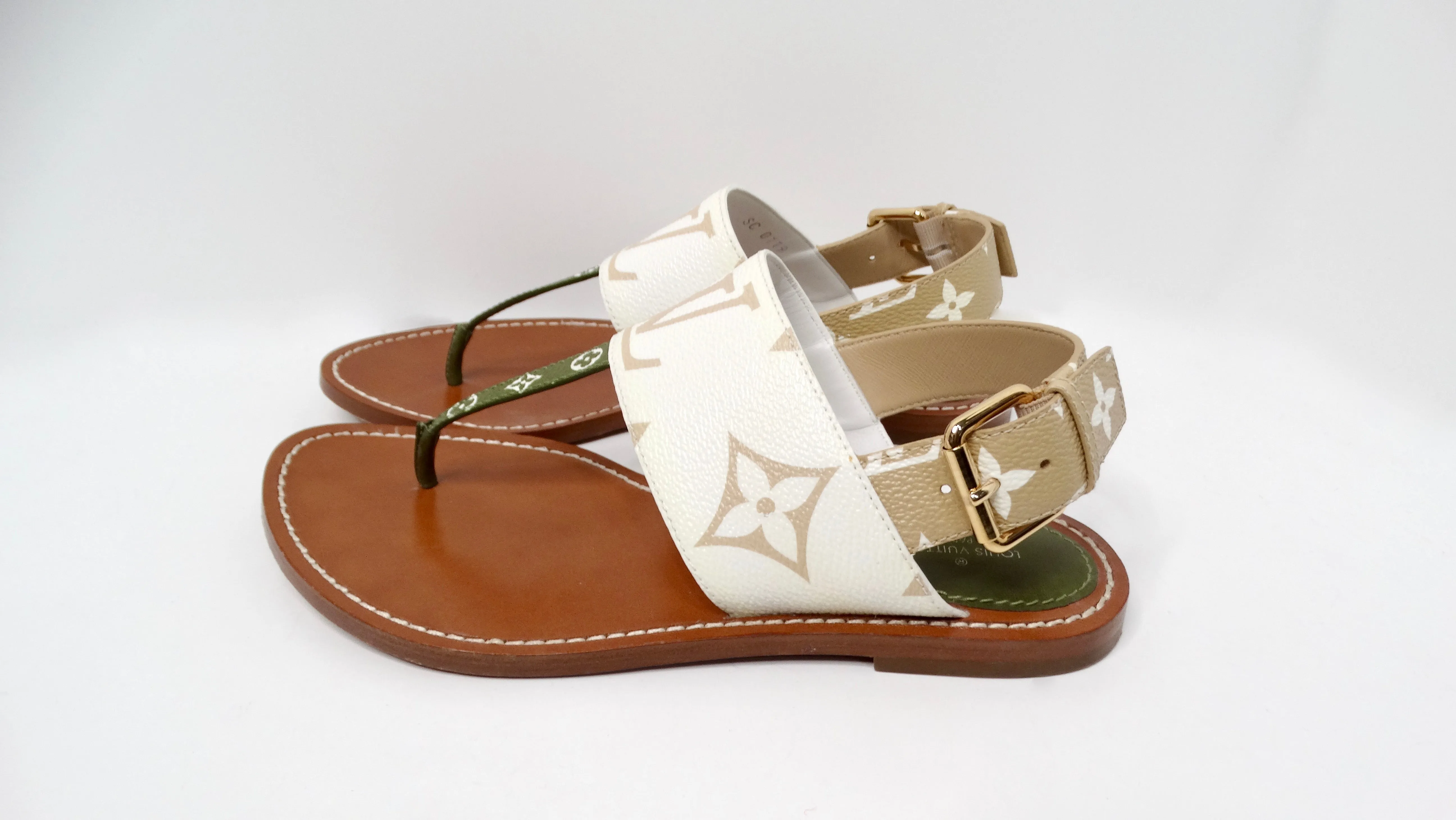 Louis Vuitton Giant Monogram Canvas Strap Sandals