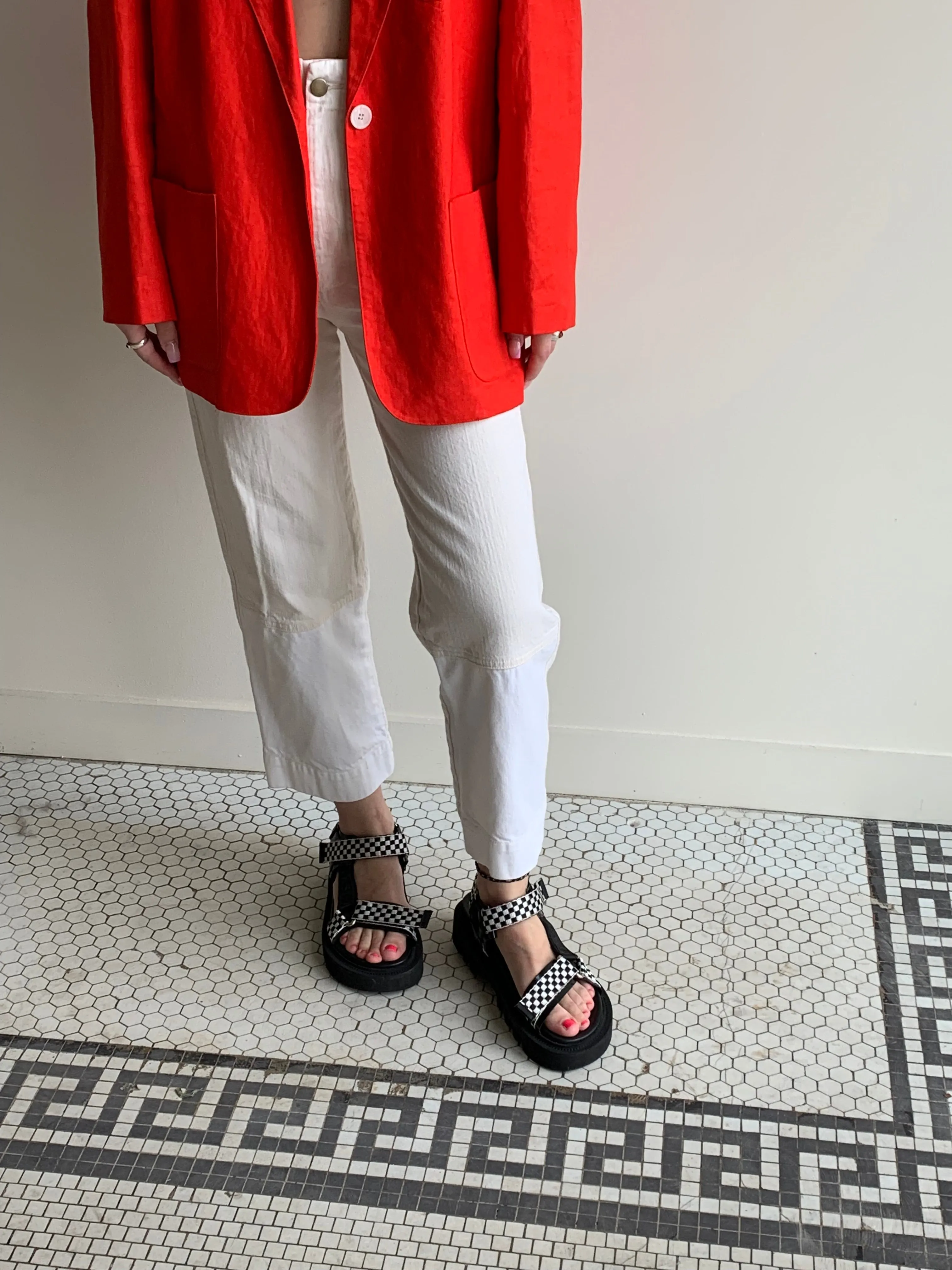LÄST checkered sandals