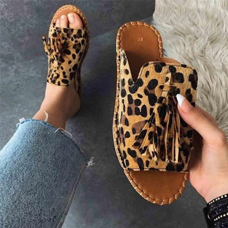 Lydiashoes Women Casual Summer Stylish Slip-On Flat Sandals