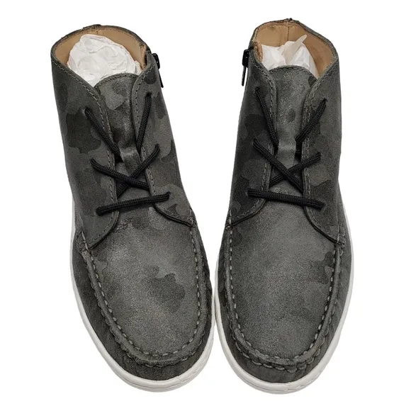 Marc Joseph | NIB West Houston Bootie Graphite Camo Lace Up Leather Boots 4.5