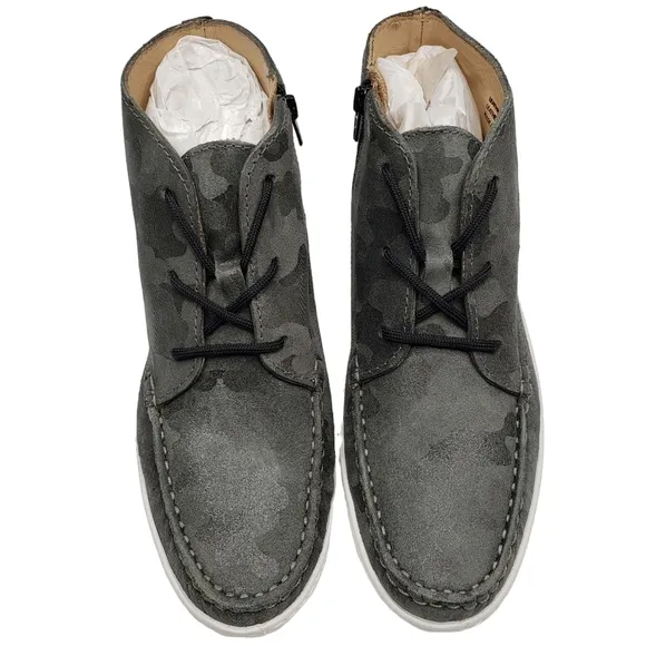 Marc Joseph | NIB West Houston Bootie Graphite Camo Lace Up Leather Boots 4.5