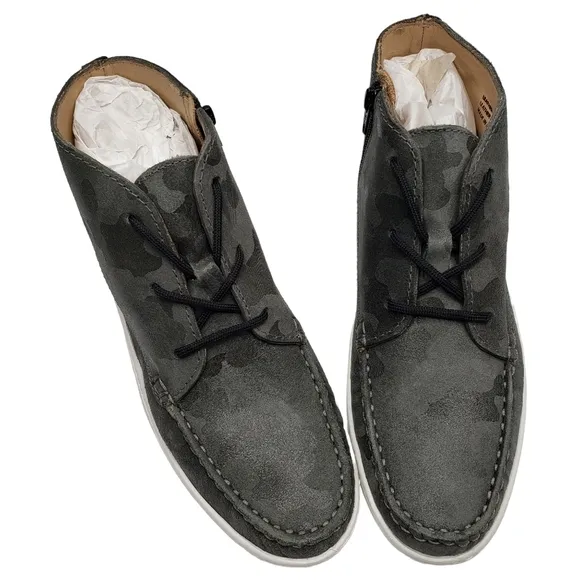 Marc Joseph | NIB West Houston Bootie Graphite Camo Lace Up Leather Boots 4.5