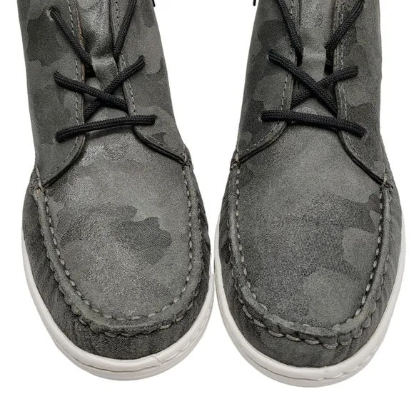 Marc Joseph | NIB West Houston Bootie Graphite Camo Lace Up Leather Boots 4.5
