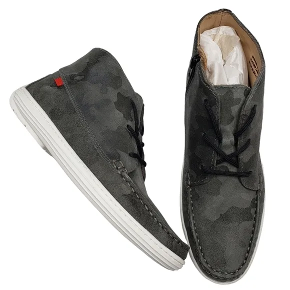 Marc Joseph | NIB West Houston Bootie Graphite Camo Lace Up Leather Boots 4.5
