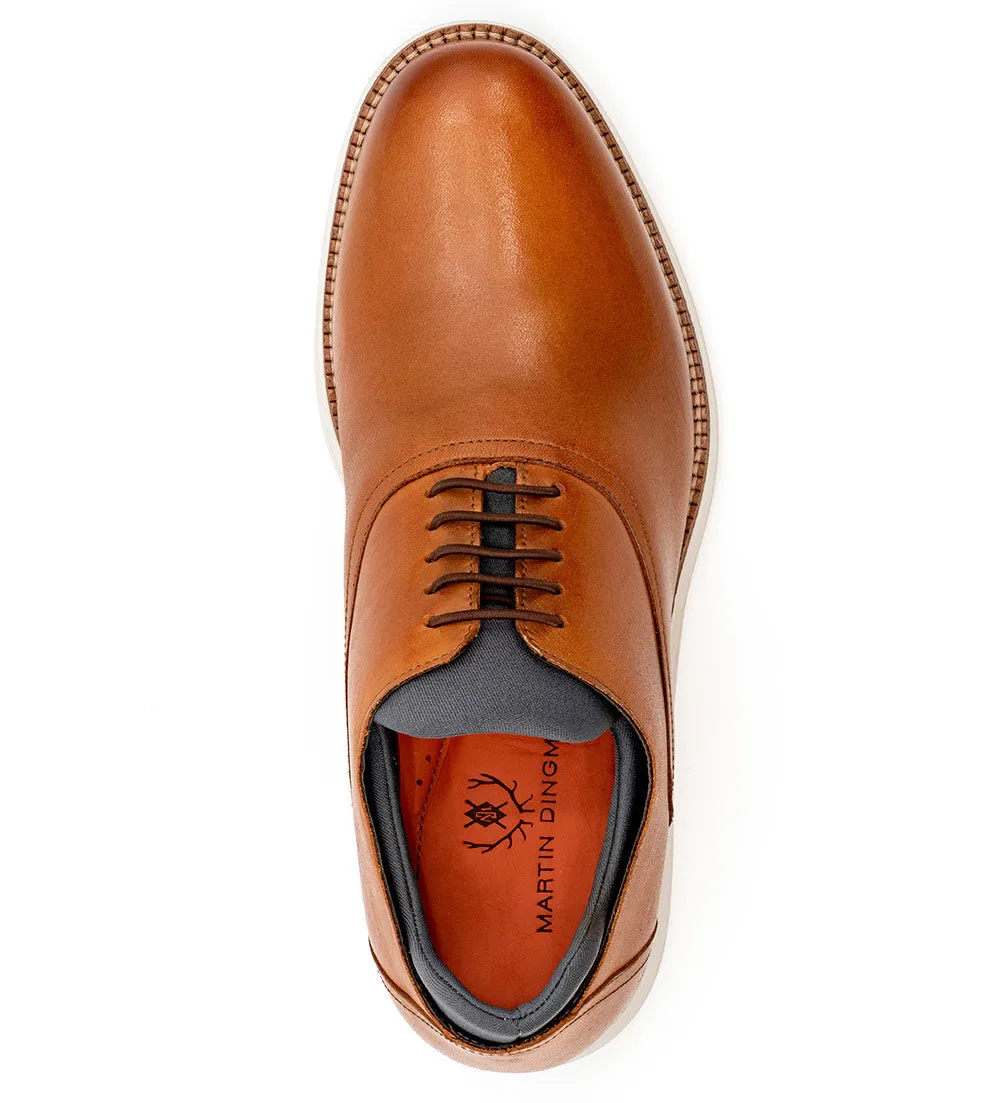 MARTIN DINGMAN COUNTRYAIRE SADDLE LEATHER PLAIN TOE SPORT LACE UP - WHISKEY