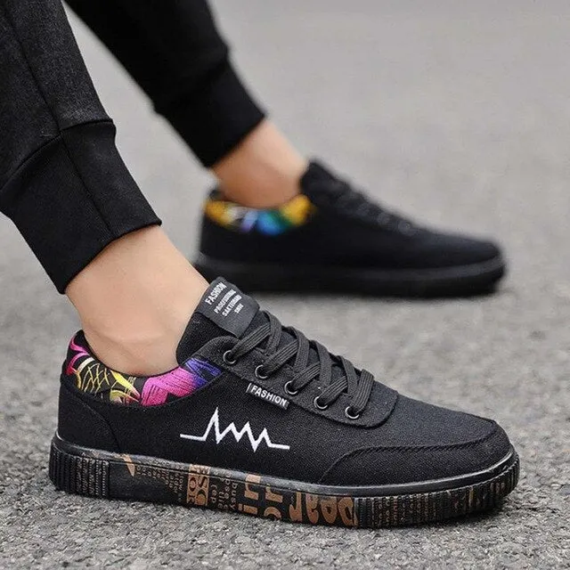 Men'S Comfortable Personality Versatile Canvas Shoes
