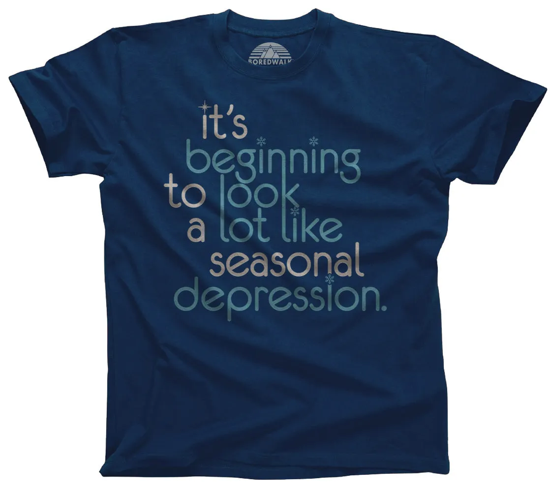 Men's It's Beginning To Look A Lot Like Seasonal Depression T-Shirt