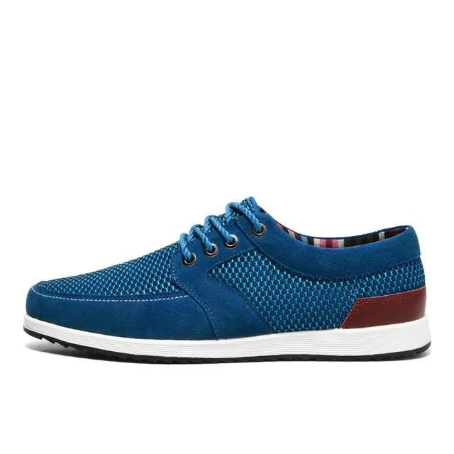 Men's Low Cut Suede Patchwork Shoes
