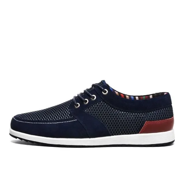 Men's Low Cut Suede Patchwork Shoes