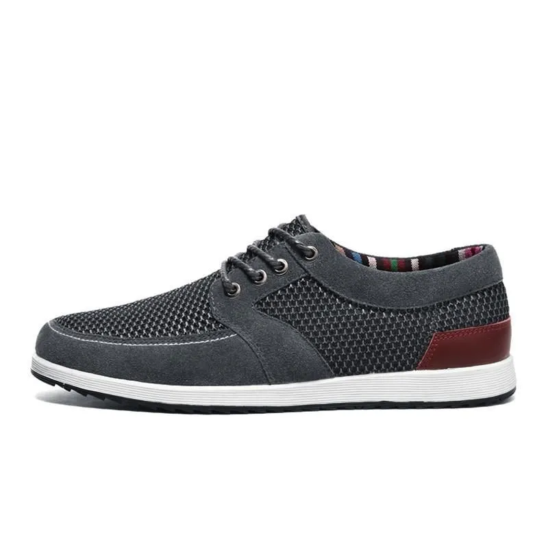 Men's Low Cut Suede Patchwork Shoes