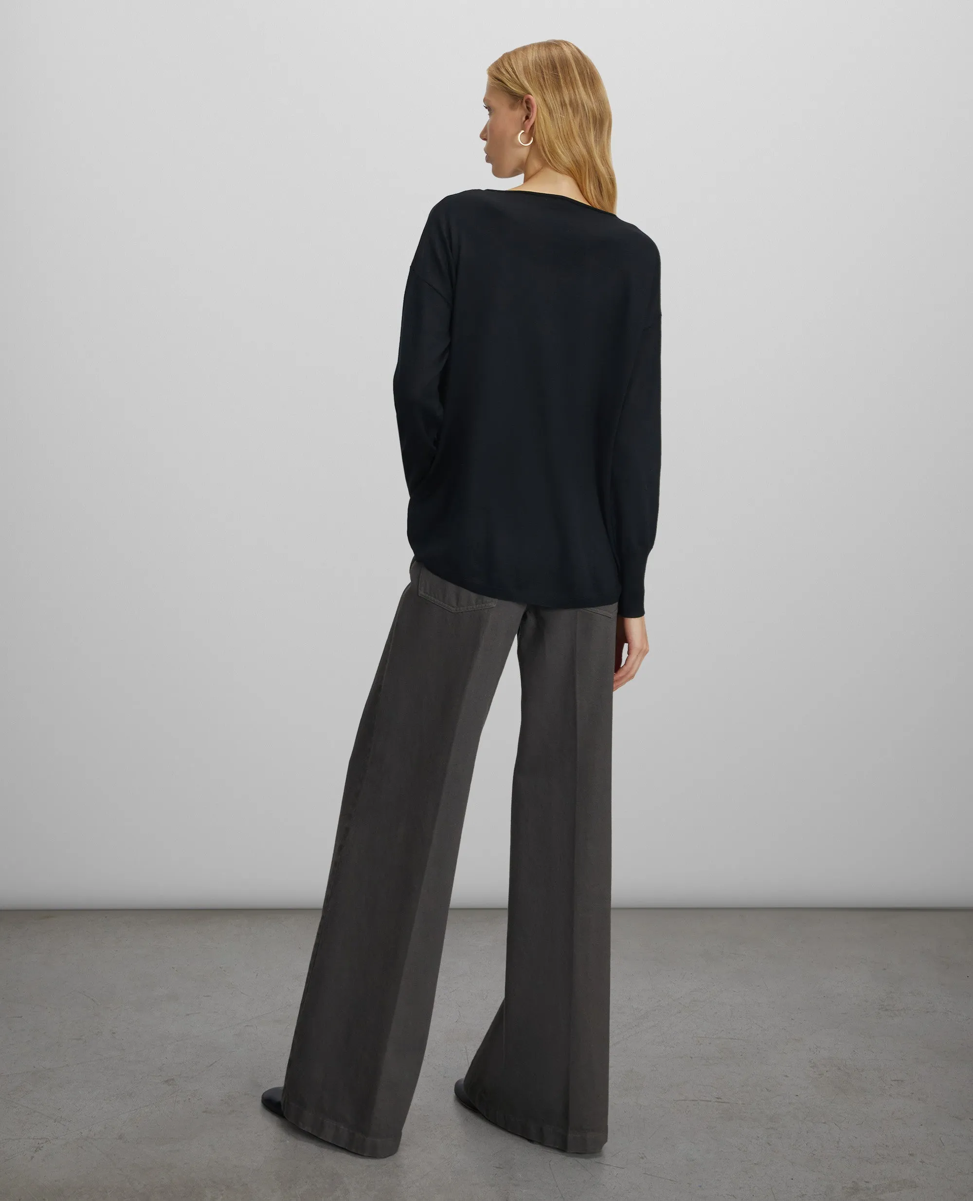 Merino Wool Boat Neck Jumper W