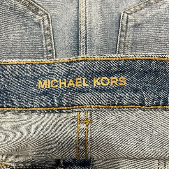 MICHAEL KORS Denim Button-Front Mini Skirt Size 8