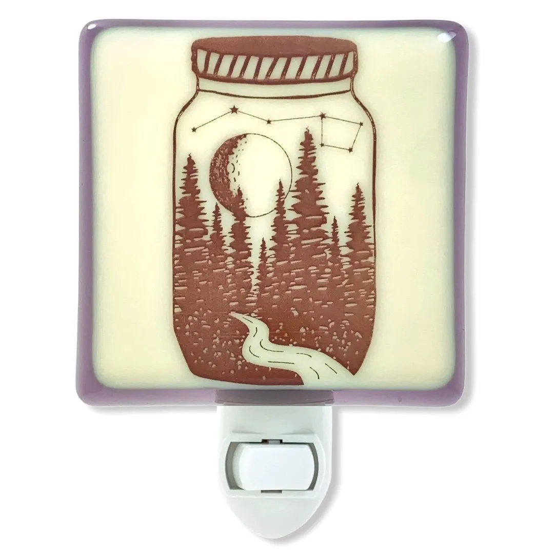 Moon and Stars in a Jar Night Light