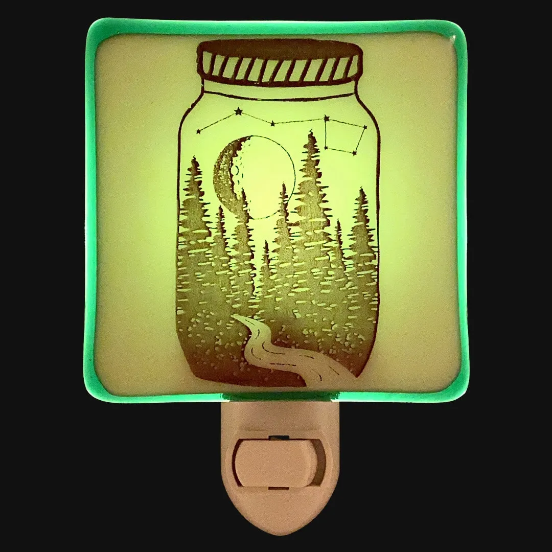 Moon and Stars in a Jar Night Light