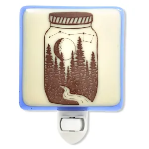 Moon and Stars in a Jar Night Light
