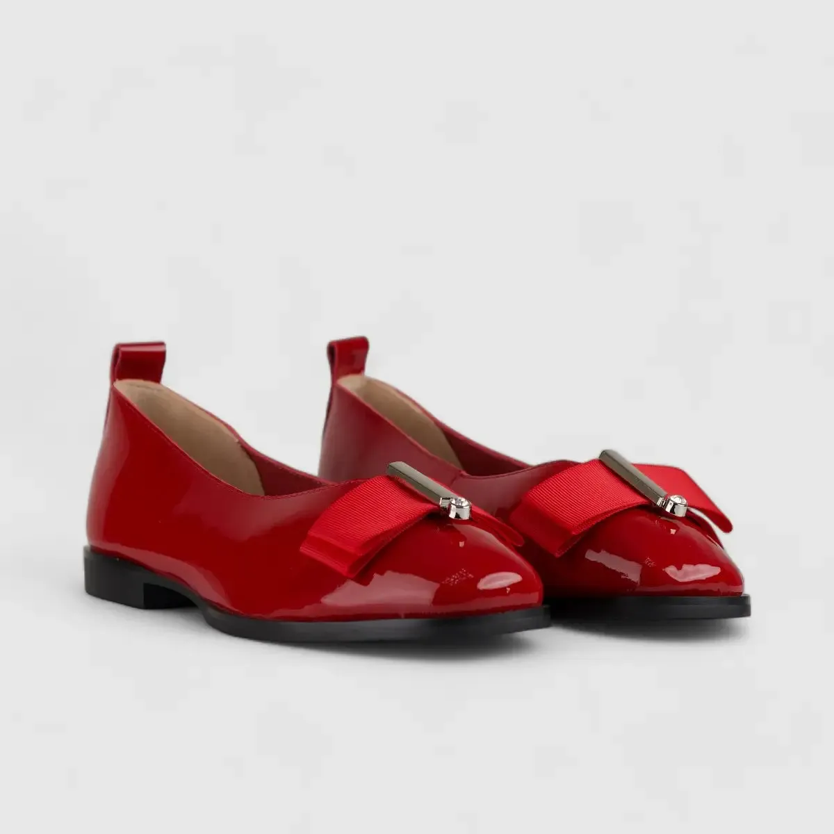 Morbido Ladies Leather Comfort Pump Red BIL008