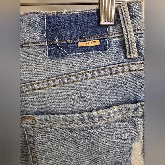 MOTHER High Waisted Smokin' Short Fray Denim Shorts Size 26
