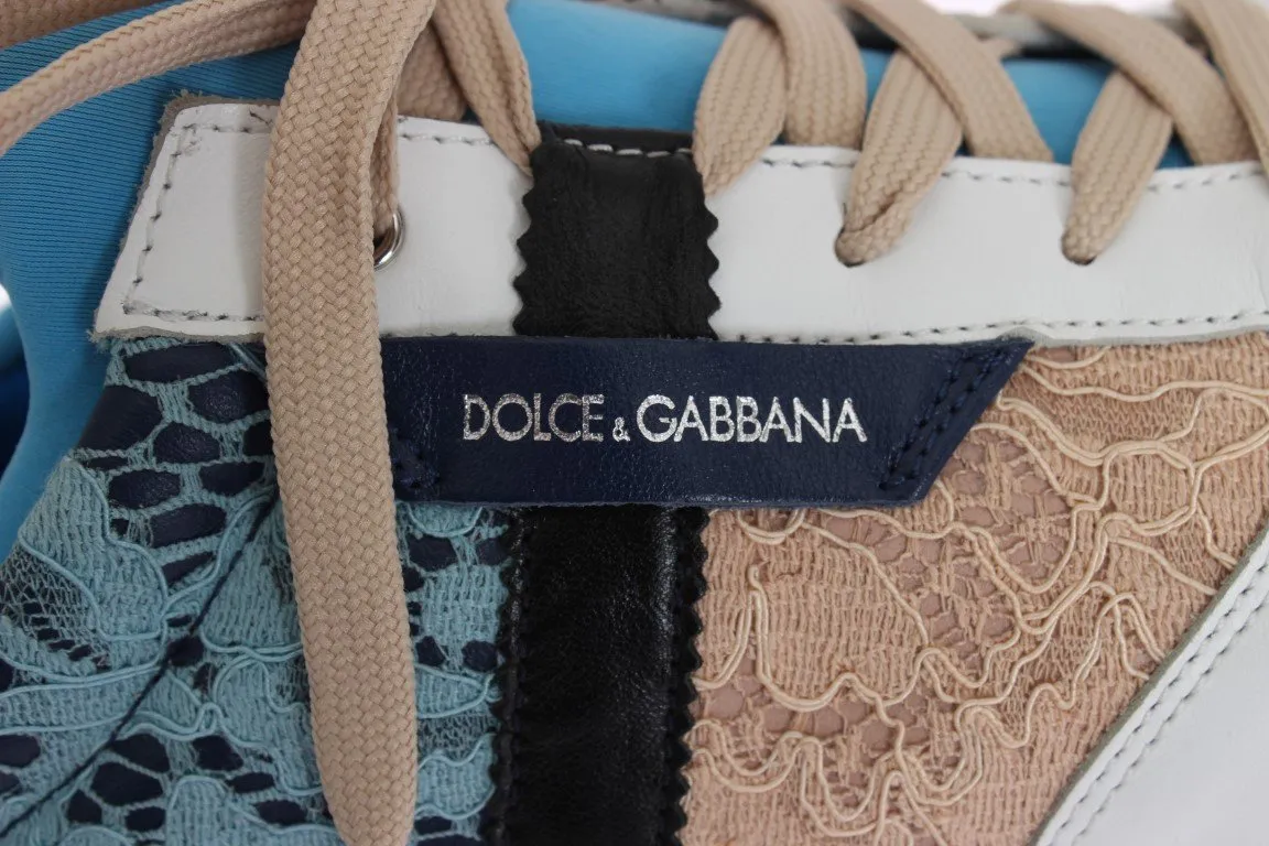 Multicolor Leather Lace Sport Sneakers