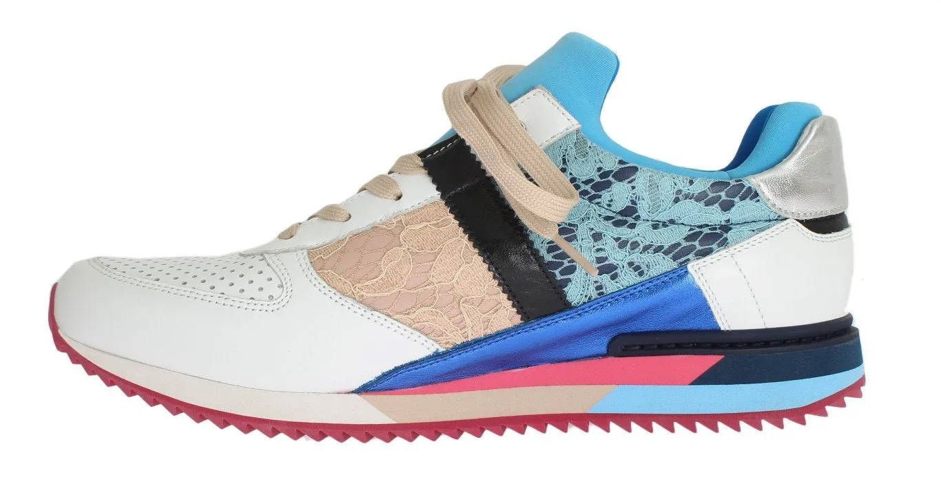 Multicolor Leather Lace Sport Sneakers
