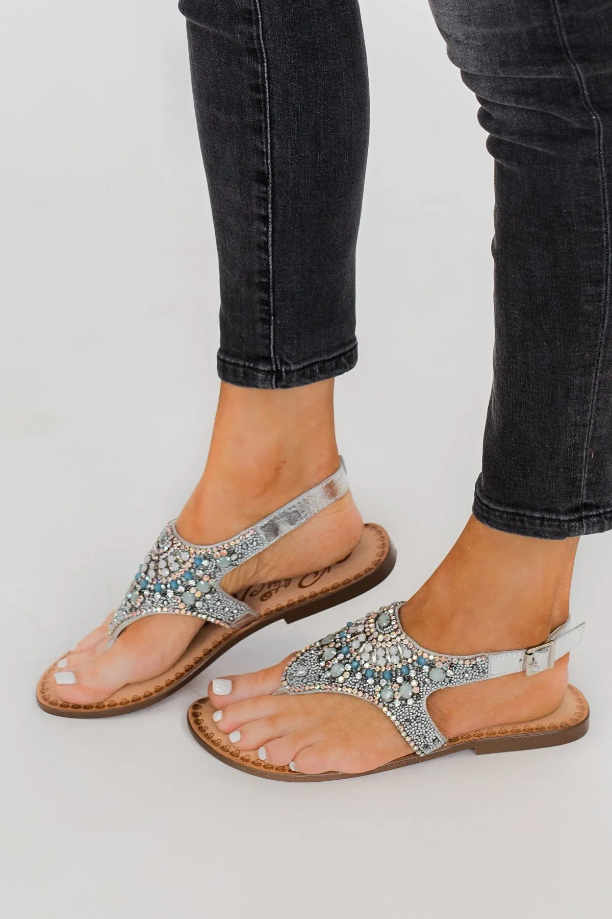 Naughty Monkey Ice Berg Sandals- Silver