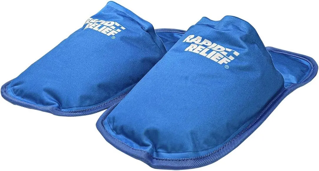 NEW Rapid Relief Hot/Cold Therapy Slippers for Swollen and Painful Feet - Cooling Slippers for Neuropathy, Chemotherapy and Diabetes Foot Pain Relief, Swollen Feet Remedy