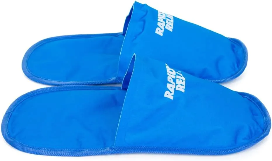 NEW Rapid Relief Hot/Cold Therapy Slippers for Swollen and Painful Feet - Cooling Slippers for Neuropathy, Chemotherapy and Diabetes Foot Pain Relief, Swollen Feet Remedy
