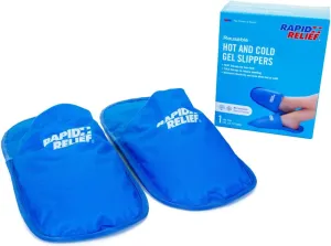 NEW Rapid Relief Hot/Cold Therapy Slippers for Swollen and Painful Feet - Cooling Slippers for Neuropathy, Chemotherapy and Diabetes Foot Pain Relief, Swollen Feet Remedy