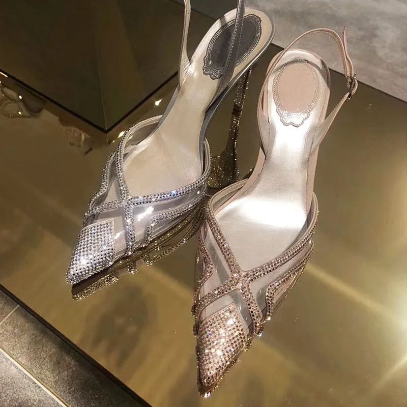 New Rhinestone Pointed Toe Women Sandals