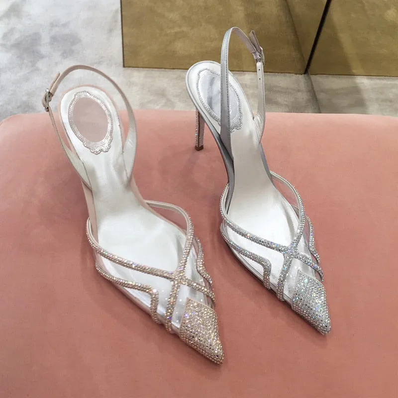 New Rhinestone Pointed Toe Women Sandals