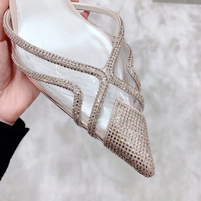 New Rhinestone Pointed Toe Women Sandals
