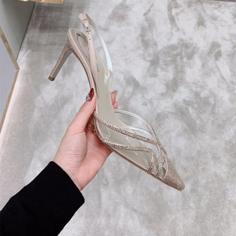 New Rhinestone Pointed Toe Women Sandals