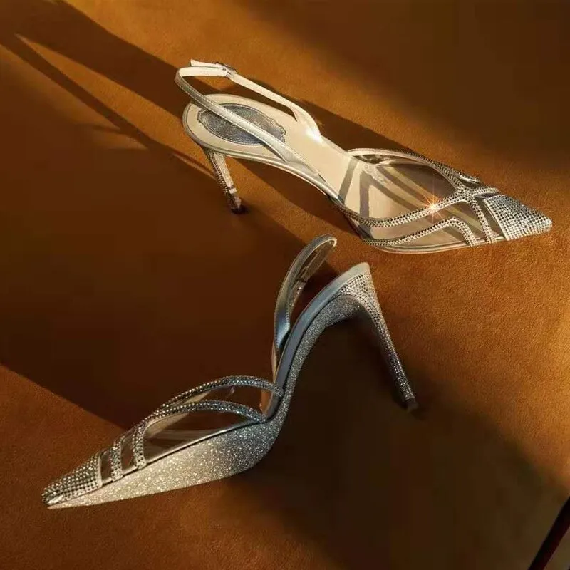 New Rhinestone Pointed Toe Women Sandals
