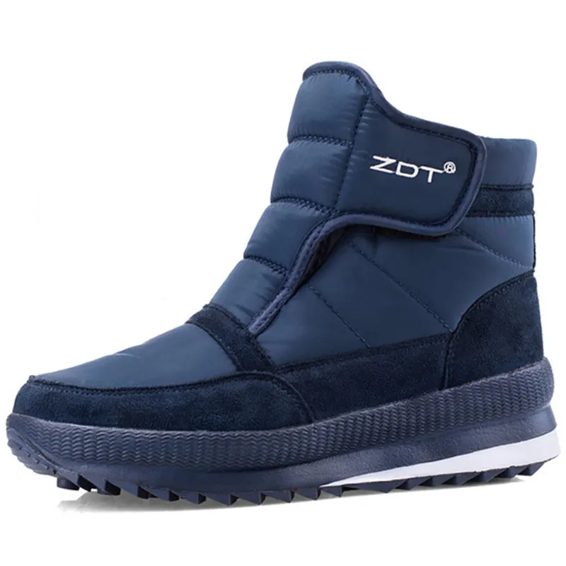 New Winter Casual Waterproof Non-slip Ankle Boots Warm Fur Snow Boots For Men