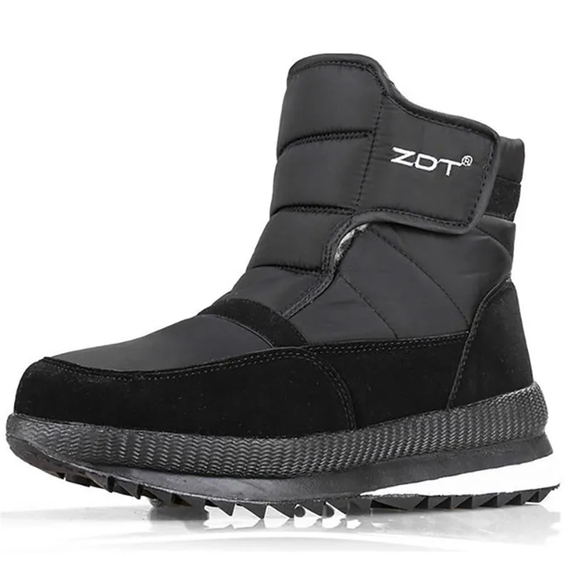 New Winter Casual Waterproof Non-slip Ankle Boots Warm Fur Snow Boots For Men
