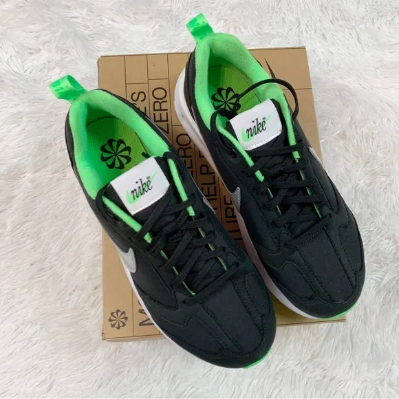 Nike Air Max Dawn (GS) Big Kids' Shoes Black-Chrome-Green Strike