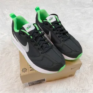 Nike Air Max Dawn (GS) Big Kids' Shoes Black-Chrome-Green Strike
